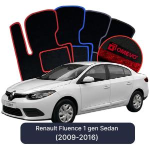 Dywaniki Welurowe OMEVO do Renault Fluence 1 gen Sedan (2009-2016)
