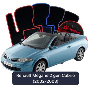 Dywaniki Welurowe OMEVO do Renault Megane 2 gen Cabrio (2002-2008)