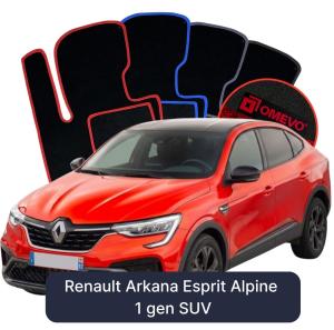 Dywaniki Welurowe OMEVO do Renault Arkana Esprit Alpine  1 gen SUV (2024-2026)