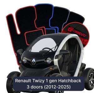 Dywaniki Welurowe OMEVO do Renault Twizy 1 gen Hatchback 3 drzwi (2012-2025)