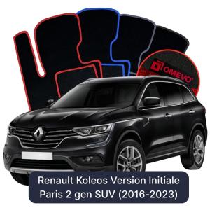Dywaniki Welurowe OMEVO do Renault Koleos Wersja Initiale Paris 2 gen SUV (2016-2023)