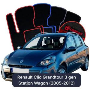 Dywaniki Welurowe OMEVO do Renault Clio Grandtour 3 gen Kombi (2005-2012)