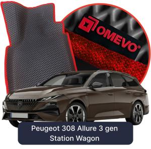 OMEVO 5D Pro EVA Dywaniki do Peugeot 308 Allure 3 gen Kombi (2021-2026)