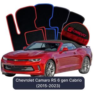 Dywaniki Welurowe OMEVO do Chevrolet Camaro RS 6 gen Cabrio (2015-2023)