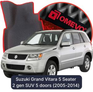 OMEVO 5D Pro EVA Dywaniki do Suzuki Grand Vitara 5-osobowy 2 gen SUV 5 drzwi (2005-2014)