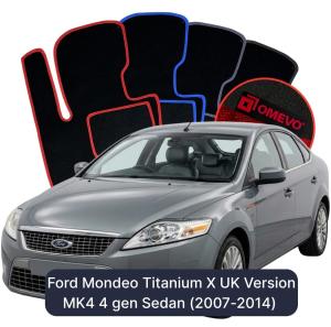 Dywaniki Welurowe OMEVO do Ford Mondeo Titanium X wersja Angielska MK4 4 gen Sedan (2007-2014)