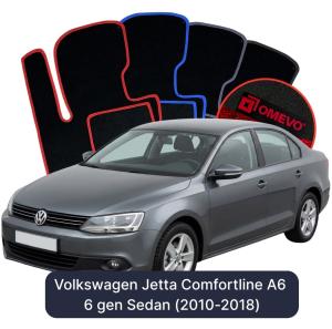 Dywaniki Welurowe OMEVO do Volkswagen Jetta Comfortline A6 6 gen Sedan (2010-2018)