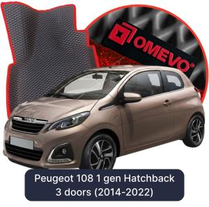OMEVO 5D Pro EVA Dywaniki do Peugeot 108 1 gen Hatchback 3 drzwi (2014-2022)