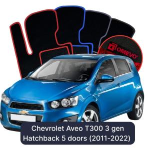 Dywaniki Welurowe OMEVO do Chevrolet Aveo T300 3 gen Hatchback 5 drzwi (2011-2022)