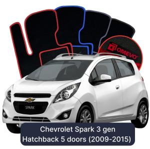 Dywaniki Welurowe OMEVO do Chevrolet Spark 3 gen Hatchback 5 drzwi (2009-2015)