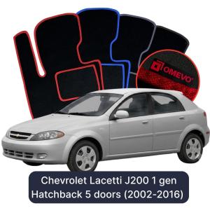 Dywaniki Welurowe OMEVO do Chevrolet Lacetti J200 1 gen Hatchback 5 drzwi (2002-2016)