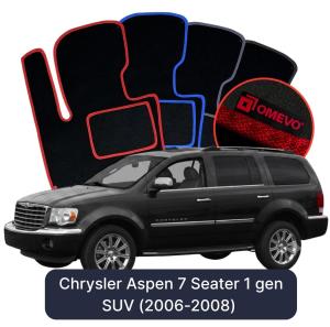 Dywaniki Welurowe OMEVO do Chrysler Aspen 7-osobowy 1 gen SUV (2006-2008)