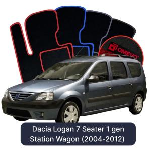 Dywaniki Welurowe OMEVO do Dacia Logan 7-osobowy 1 gen Kombi (2004-2012)