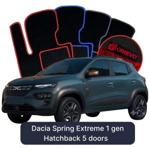 Dywaniki Welurowe OMEVO do Dacia Spring Extreme 1 gen Hatchback 5 drzwi (2021-2026)