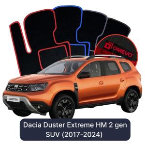 Dywaniki Welurowe OMEVO do Dacia Duster Extreme HM 2 gen SUV (2017-2024)