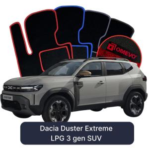 Dywaniki Welurowe OMEVO do Dacia Duster Extreme LPG  3 gen SUV (2024-2026)