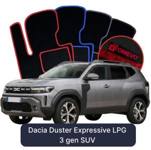 Dywaniki Welurowe OMEVO do Dacia Duster Expressive LPG  3 gen SUV (2024-2026)