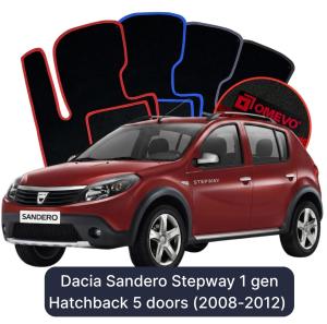 Dywaniki Welurowe OMEVO do Dacia Sandero Stepway 1 gen Hatchback 5 drzwi (2008-2012)