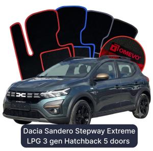 Dywaniki Welurowe OMEVO do Dacia Sandero 1 gen Hatchback 5 drzwi (2008-2012)