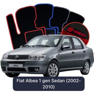 Dywaniki Welurowe OMEVO do Fiat Albea 1 gen Sedan (2002-2010)