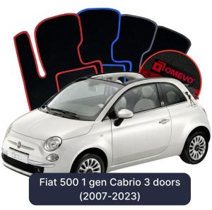 Dywaniki Welurowe OMEVO do Fiat 500 1 gen Cabrio 3 drzwi (2007-2023)