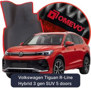 OMEVO 5D Pro EVA Dywaniki do Volkswagen Tiguan R-Line Hybryda
 3 gen SUV 5 drzwi (2023-2026)