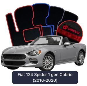 Dywaniki Welurowe OMEVO do Fiat 124 Spider 1 gen Cabrio (2016-2020)