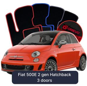 Dywaniki Welurowe OMEVO do Fiat 500E 2 gen Hatchback 3 drzwi (2020-2026)