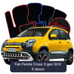 Dywaniki Welurowe OMEVO do Fiat Panda Cross 3 gen SUV 5 drzwi (2011-2026)