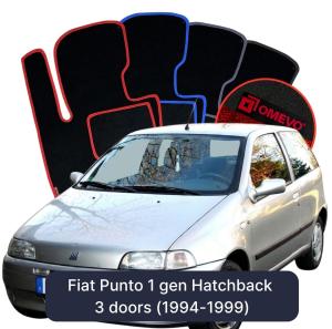 Dywaniki Welurowe OMEVO do Fiat Punto 1 gen Hatchback 3 drzwi (1994-1999)