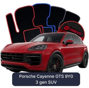 Dywaniki Welurowe OMEVO do Porsche Cayenne GTS 9Y0 3 gen SUV (2018-2026)