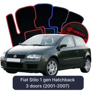 Dywaniki Welurowe OMEVO do Fiat Stilo 1 gen Hatchback 3 drzwi (2001-2007)