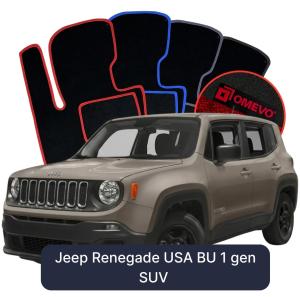 Dywaniki Welurowe OMEVO do Jeep Renegade USA BU 1 gen SUV (2014-2026)