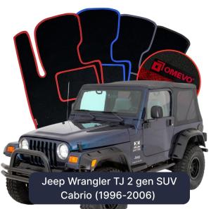 Dywaniki Welurowe OMEVO do Jeep Wrangler TJ 2 gen SUV Cabrio (1996-2006)