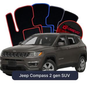 Dywaniki Welurowe OMEVO do Jeep Compass 2 gen SUV (2016-2026)