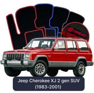 Dywaniki Welurowe OMEVO do Jeep Cherokee XJ 2 gen SUV (1983-2001)