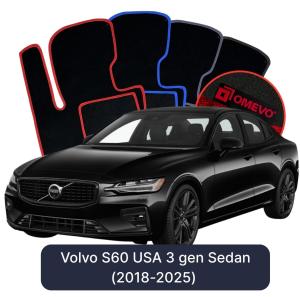 Dywaniki Welurowe OMEVO do Volvo S60 USA 3 gen Sedan (2018-2025)