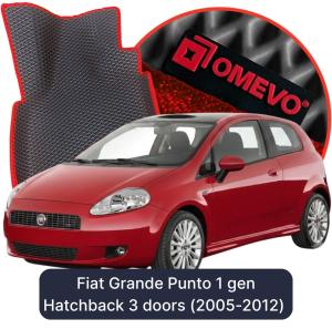 OMEVO 5D Pro EVA Dywaniki do Fiat Grande Punto 1 gen Hatchback 3 drzwi (2005-2012)