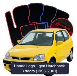 Dywaniki Welurowe OMEVO do Honda Logo 1 gen Hatchback 3 drzwi (1996-2001)