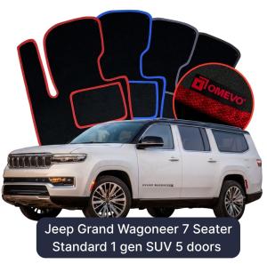 Dywaniki Welurowe OMEVO do Jeep Grand Wagoneer 7-osobowy Standard 1 gen SUV 5 drzwi (2021-2026)