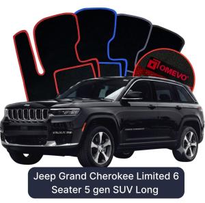 Dywaniki Welurowe OMEVO do Jeep Grand Cherokee Limited 6 osobowy 5 gen SUV Long (2021-2026)