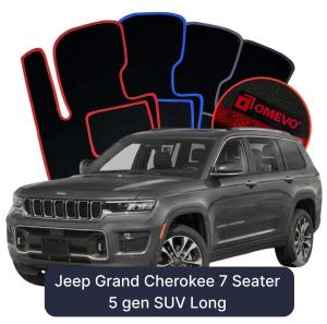 Dywaniki Welurowe OMEVO do Jeep Grand Cherokee 7 - Osobowy  5 gen SUV Long (2021-2026)