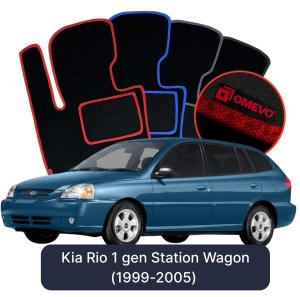 Dywaniki Welurowe OMEVO do Kia Rio 1 gen Kombi (1999-2005)