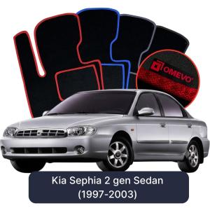 Dywaniki Welurowe OMEVO do Kia Sephia 2 gen Sedan (1997-2003)