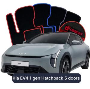 Dywaniki Welurowe OMEVO do Kia EV4 1 gen Hatchback 5 drzwi (2025-2026)