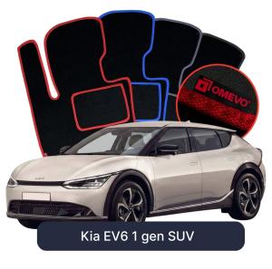 Dywaniki Welurowe OMEVO do Kia EV6 1 gen SUV (2021-2026)