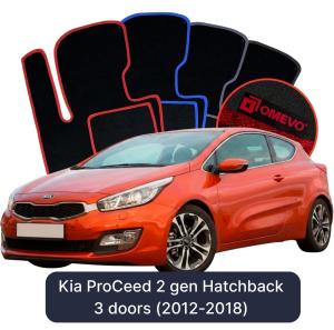 Dywaniki Welurowe OMEVO do Kia ProCeed 2 gen Hatchback 3 drzwi (2012-2018)
