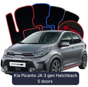 Dywaniki Welurowe OMEVO do Kia Picanto JA 3 gen Hatchback 5 drzwi (2017-2026)