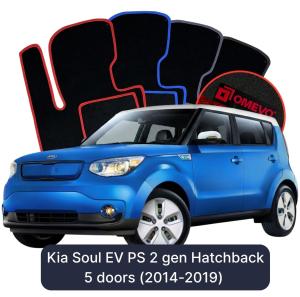 Dywaniki Welurowe OMEVO do Kia Soul EV PS 2 gen Hatchback 5 drzwi (2014-2019)