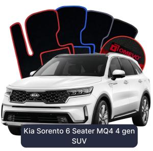 Dywaniki Welurowe OMEVO do Kia Sorento 6-osobowy MQ4 4 gen SUV (2020-2026)